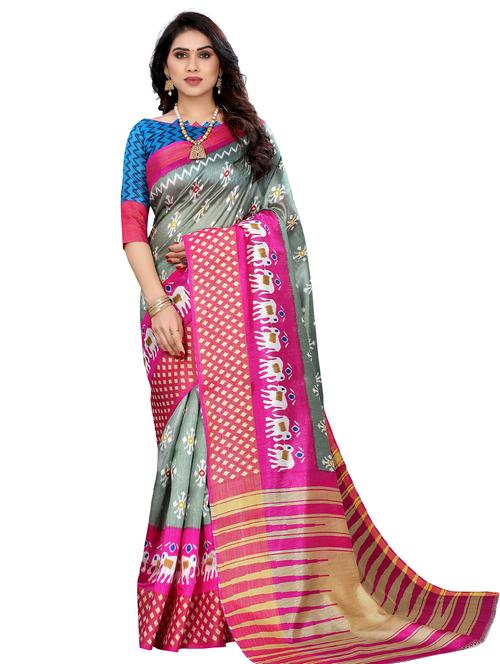 women's self design grey colored saree - 20348035 - Very Small Image - 1