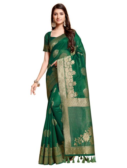 women's banarasi saree with blouse - 20348386 - Very Small Image - 1