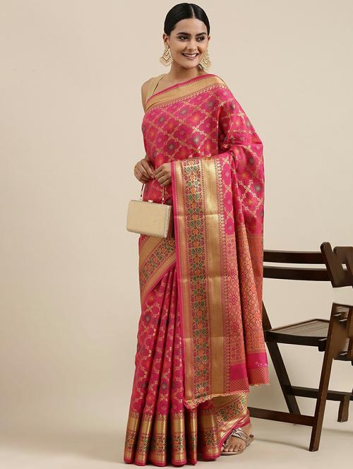 women zari work banarasi saree - 20348424 - Very Small Image - 1