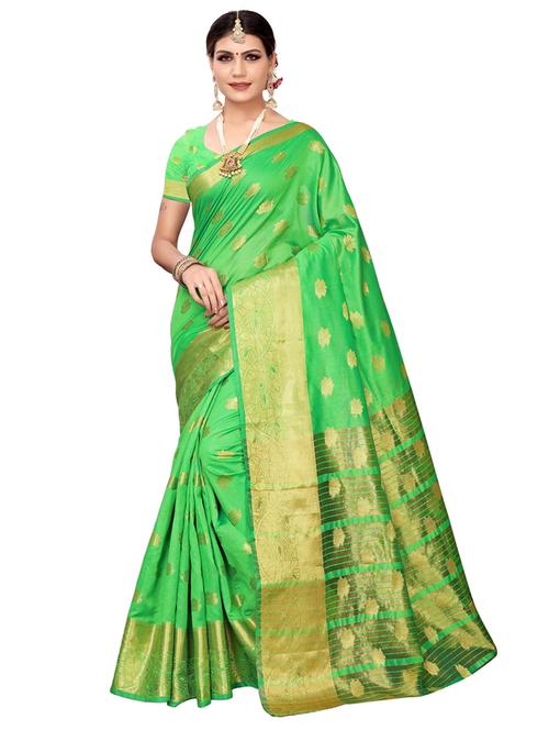 women zari work banarasi saree with blouse - 20348846 - Very Small Image - 1