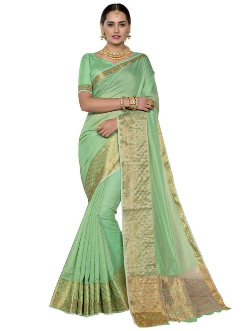 neo mint colored bordered saree - 20348937 - Very Small Image - 1
