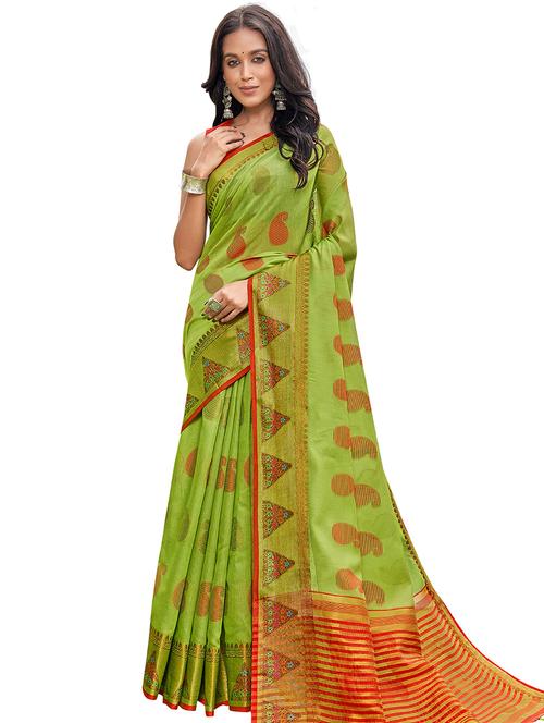 women's self design green colored saree - 20348968 - Very Small Image - 1