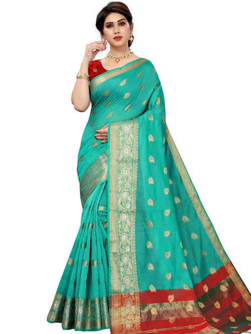 women's banarasi saree with blouse - 20348978 - Very Small Image - 1