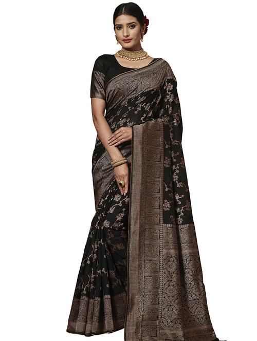 women's banarasi saree with blouse - 20349095 - Very Small Image - 1
