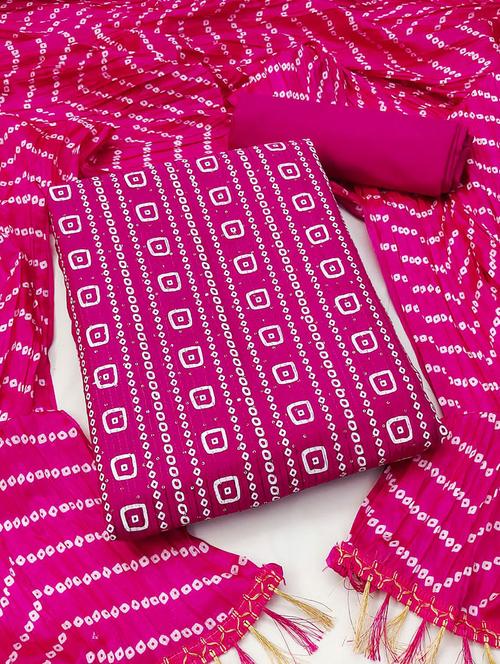 pink colored unstiched dress - 20351358 - Very Small Image - 1