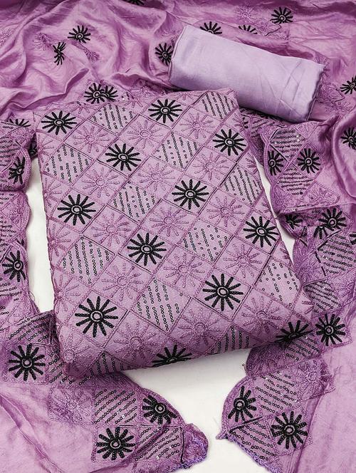 lavender colored unstiched dress - 20351597 - Very Small Image - 1