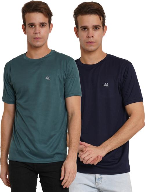 pack of 2 solid round neck t-shirt - 20352018 - Very Small Image - 1