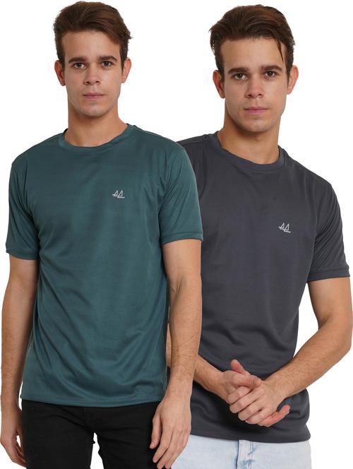 pack of 2 solid round neck t-shirt - 20352019 - Very Small Image - 1