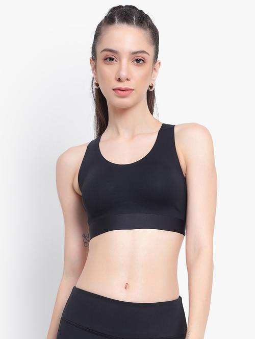 black nylon sports bra - 20352235 - Very Small Image - 1