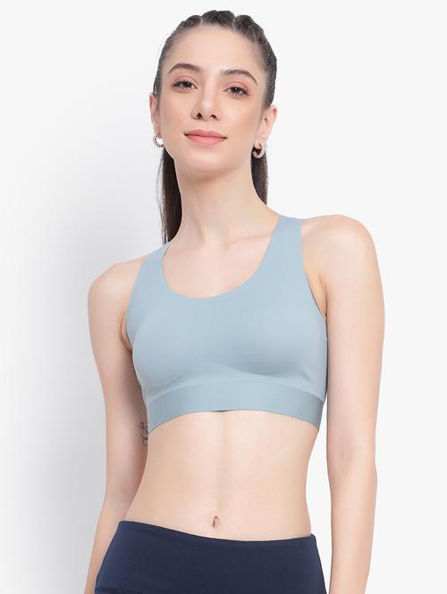 blue nylon sports bra - 20352236 - Very Small Image - 1