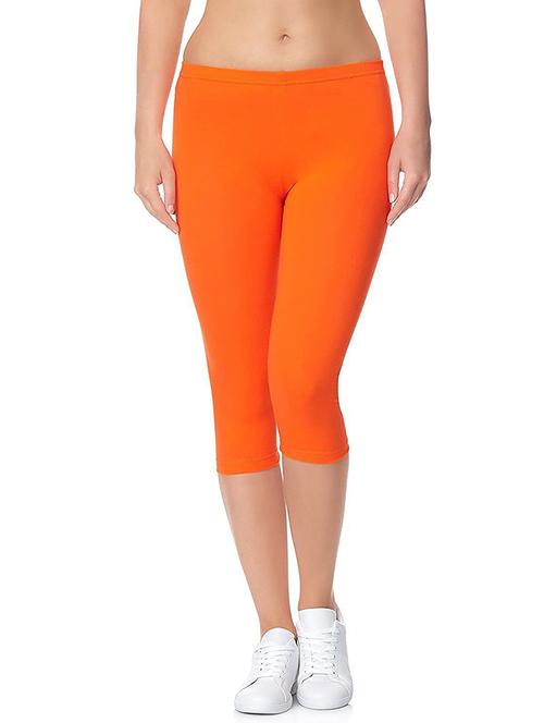 orange solid mid rise capri - 20353796 - Very Small Image - 1