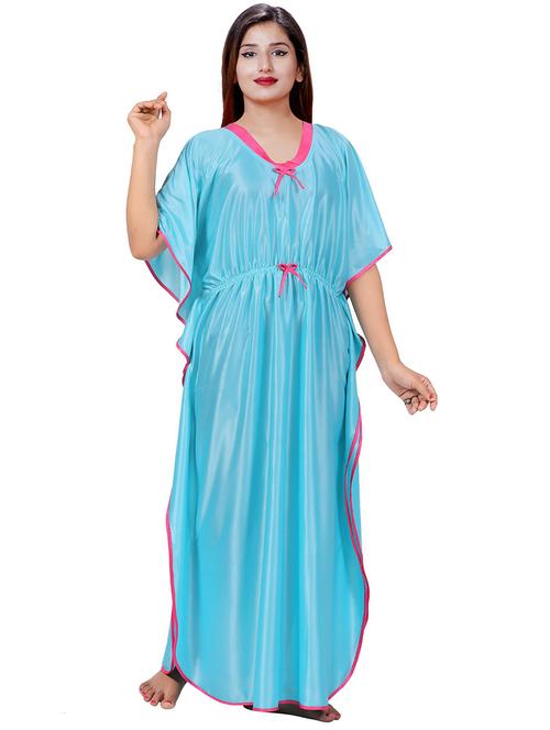 light blue solid nighty - 20354602 - Very Small Image - 1