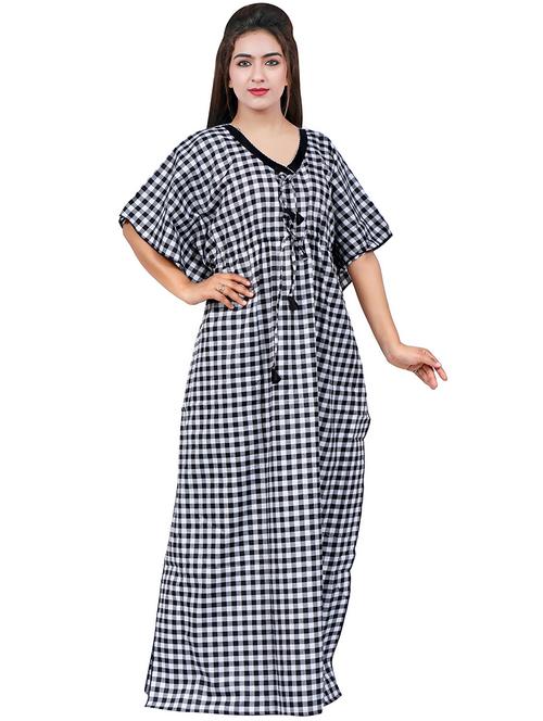 multi colored checks nighty - 20354611 - Very Small Image - 1