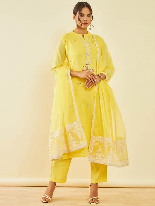 women embroidered suit set with dupatta - 20354990 - Very Small Image - 1
