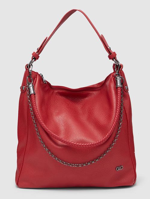 red leatherette (pu) handbag - 20355101 - Very Small Image - 1