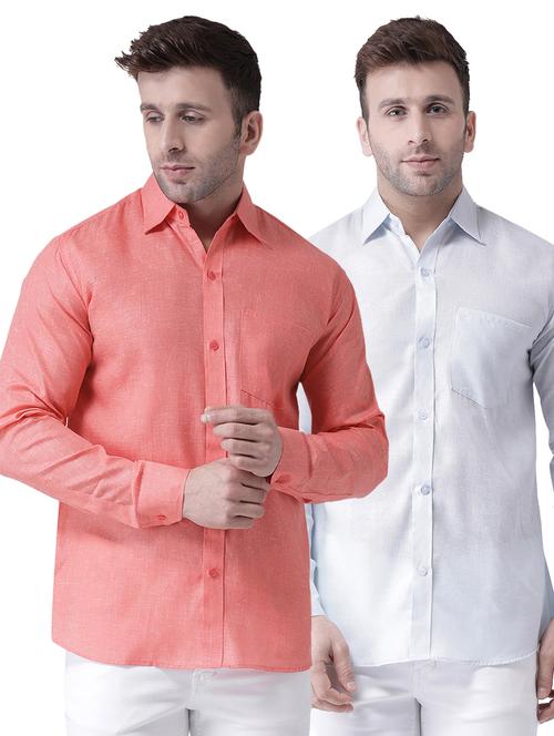 pack of 2 full sleeves solid casual shirts - 20355264 - Very Small Image - 1