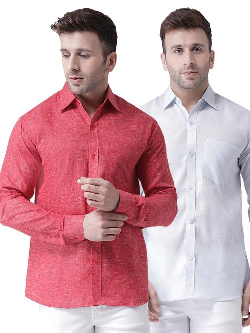 pack of 2 full sleeves solid casual shirts - 20355266 - Very Small Image - 1