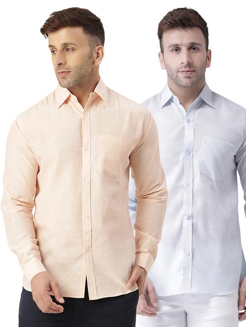 pack of 2 full sleeves solid casual shirts - 20355283 - Very Small Image - 1