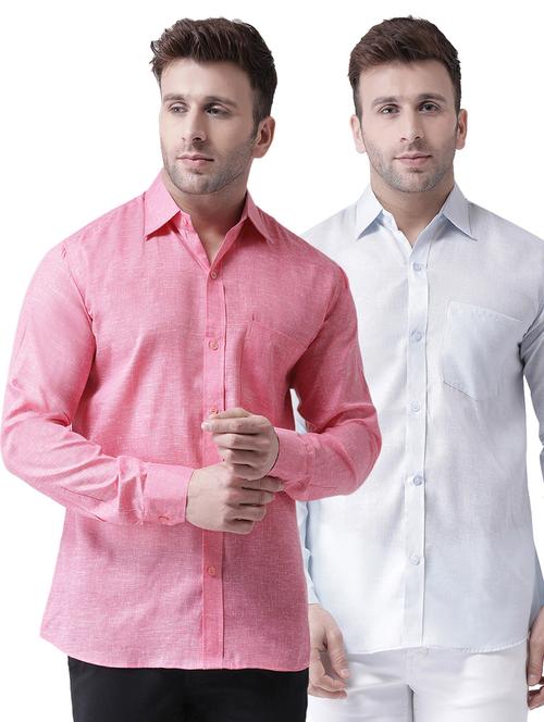 pack of 2 full sleeves solid casual shirts - 20355289 - Very Small Image - 1