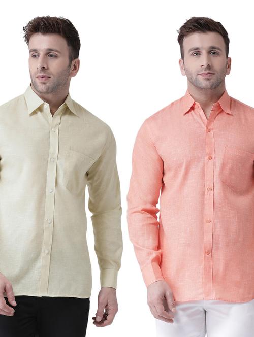 pack of 2 full sleeves solid casual shirts - 20355632 - Very Small Image - 1