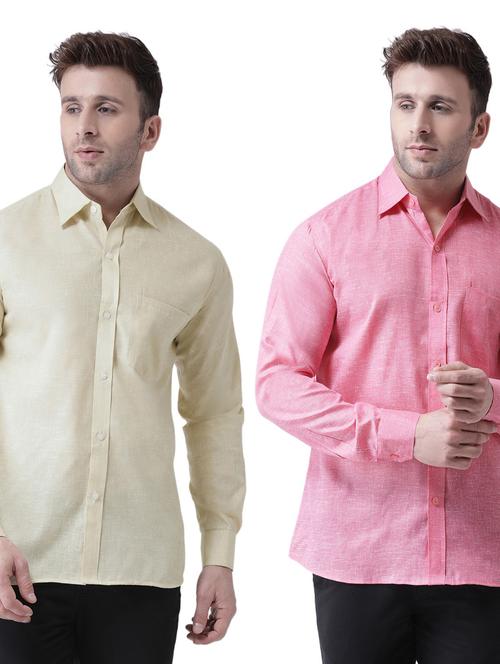 pack of 2 full sleeves solid casual shirts - 20355646 - Very Small Image - 1