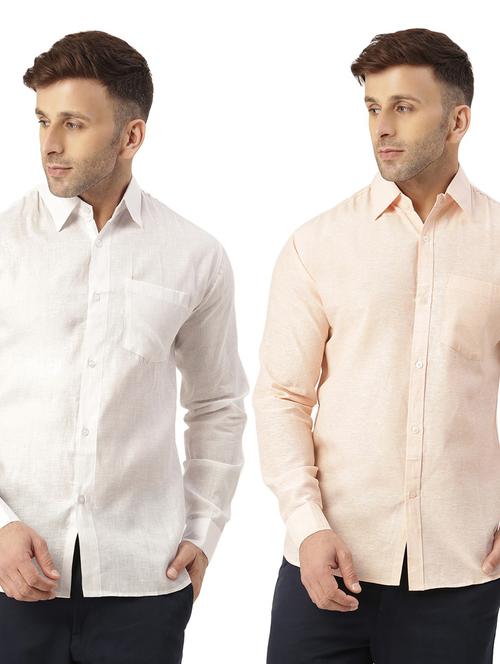 pack of 2 full sleeves solid casual shirts - 20355671 - Very Small Image - 1