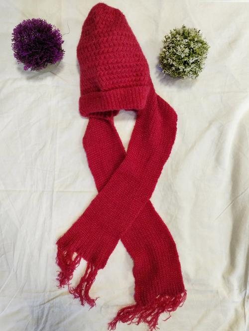 men solid pink wool muffler - 20356970 - Very Small Image - 1