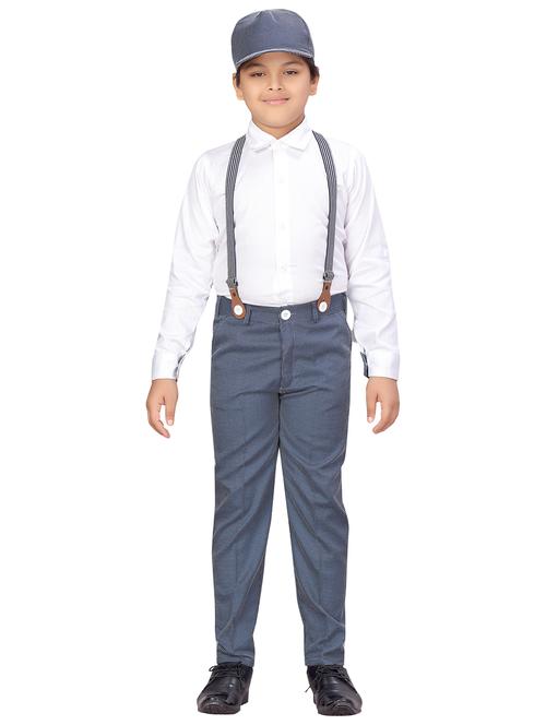 boys printed full length set with bow tie and cap - 20357052 - Very Small Image - 1