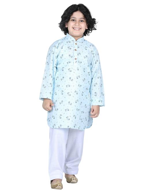 boys long sleeve kurta pajama set - 20358807 - Very Small Image - 1