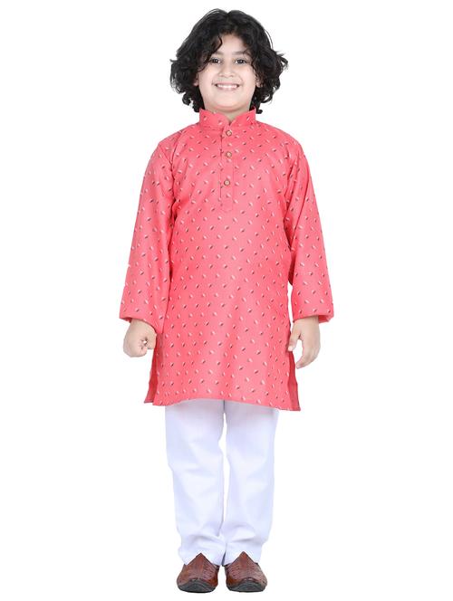 boys long sleeve kurta pajama set - 20358820 - Very Small Image - 1