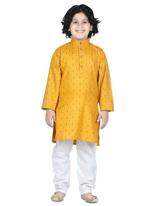 yellow printed kurta set - 20358827 - Very Small Image - 1
