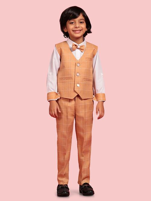 boys checkered suit set - 20358924 - Very Small Image - 1