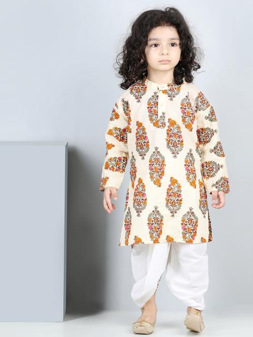boys cotton kurta dhoti set - 20359089 - Very Small Image - 1