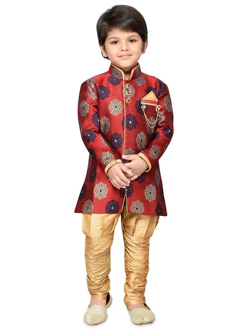 self design sherwani set - 20359544 - Very Small Image - 1