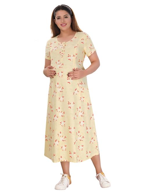 yellow maternity wear dress - 20360364 - Very Small Image - 1