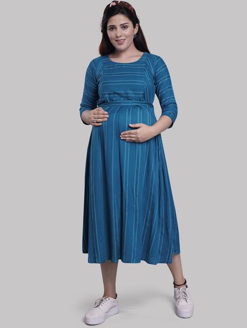 ai aqua stripes maternity wear - 20360471 - Very Small Image - 1