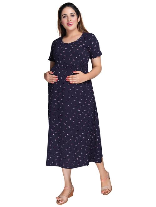 blue maternity wear dress - 20360644 - Very Small Image - 1