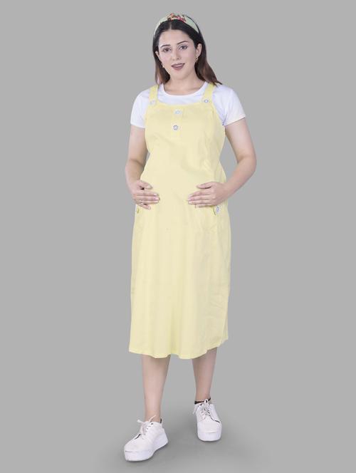 lemon sherbet solid maternity dress - 20360686 - Very Small Image - 1