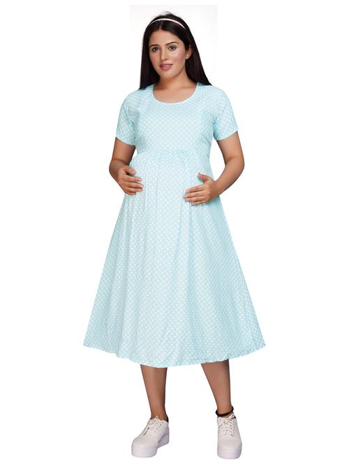 green viscose maternity wear - 20360708 - Very Small Image - 1