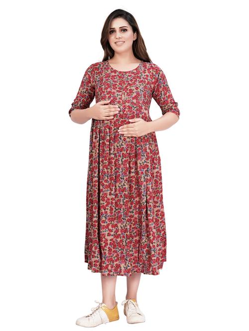 multi colored maternity wear dress - 20360802 - Very Small Image - 1