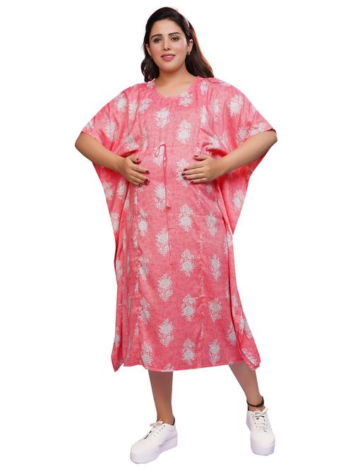 coral printed maternity wear nightwear - 20361008 - Very Small Image - 1