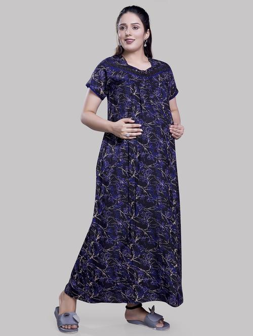 multi colored printed maternity nightwear - 20361322 - Very Small Image - 1