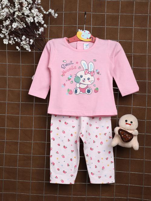 kids cotton full lenght twin set - 20362006 - Very Small Image - 1