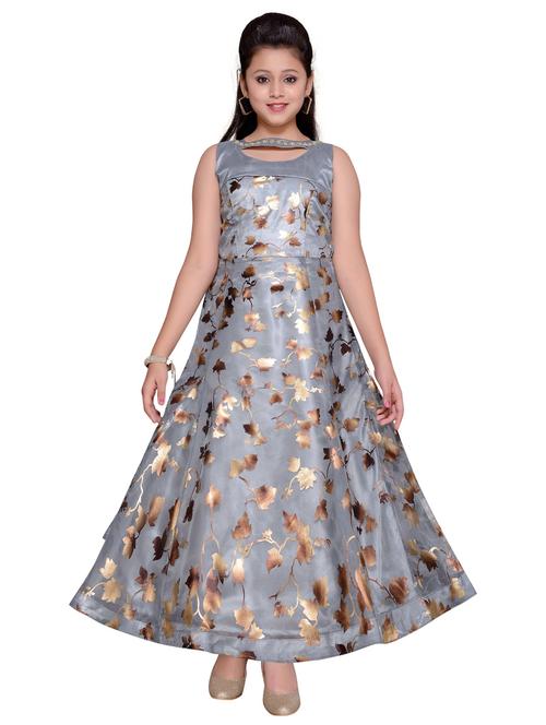 girls round neck sleeveless frock - 20362583 - Very Small Image - 1