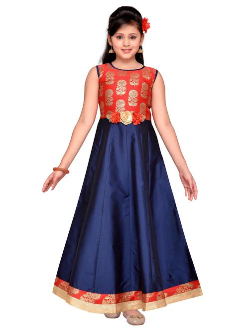 girls round neck sleeveless frock - 20362606 - Very Small Image - 1