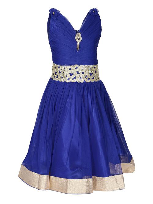 girls v neck sleeveless frock - 20362645 - Very Small Image - 1