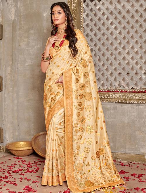 women's banarasi saree - 20363392 - Very Small Image - 1