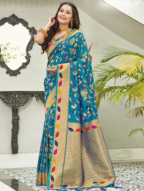 women's banarasi saree - 20363411 - Very Small Image - 1