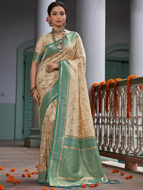 women's banarasi saree - 20363435 - Very Small Image - 1