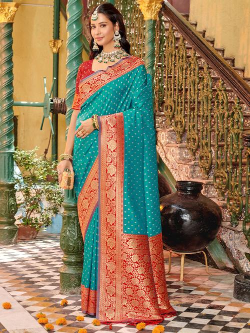 women's banarasi saree - 20363454 - Very Small Image - 1